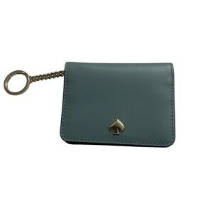 Kate Spade Blue Leather Keychain Card Holder Wallet